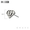 IMPLANT GRADE TITANIUM THREADLESS PUSH IN 3D DIAMONG TOP PART